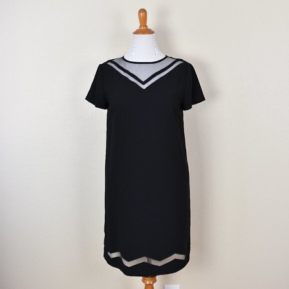 Tahari ASL Dresses & Skirts - Tahari Arthur S. Levine Mesh Stripe Cut Out Black Dress 10